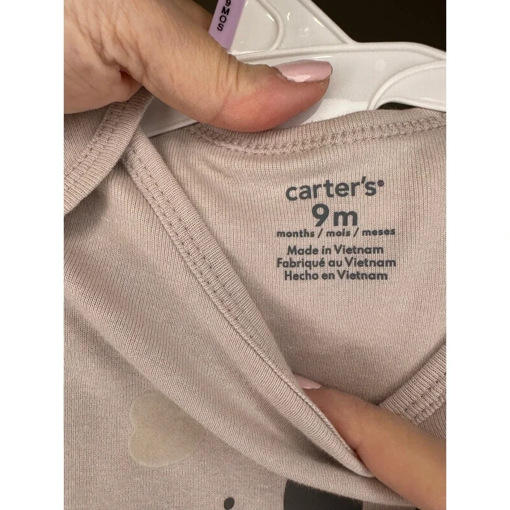 Carters Baby Girls Long Sleeve Bodysuits 4 Pack‎ Floral Fox Koala 9m